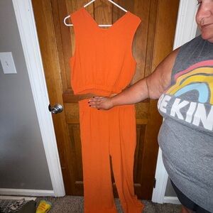 Paper Crane Orange Jumpsuit